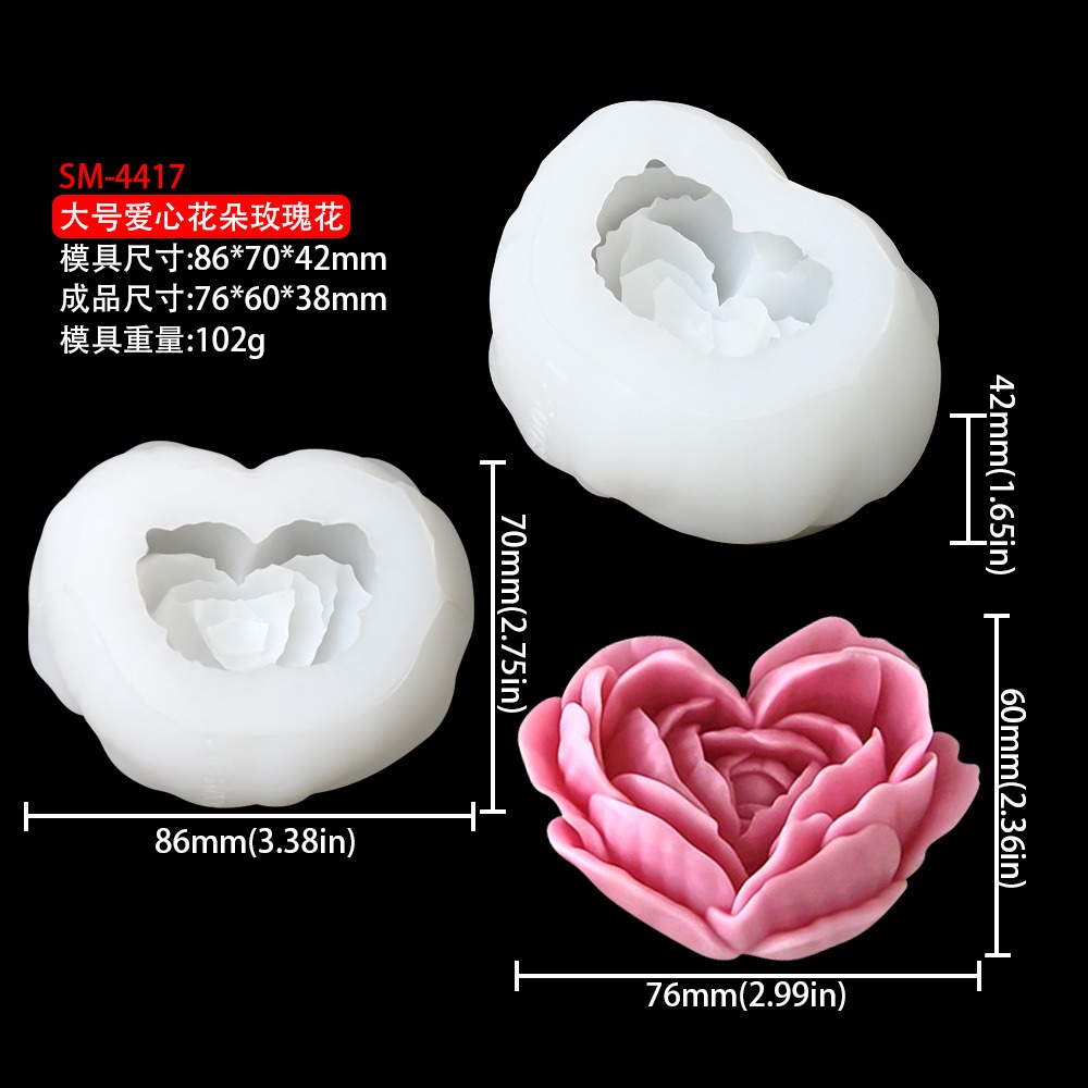 Quality Soap Making Kit - 最高品質特大3DフラワーキャンドルシリコンモールドDIY牡丹アロマ石膏樹脂作成ツール手作り石鹸ベーキングキット