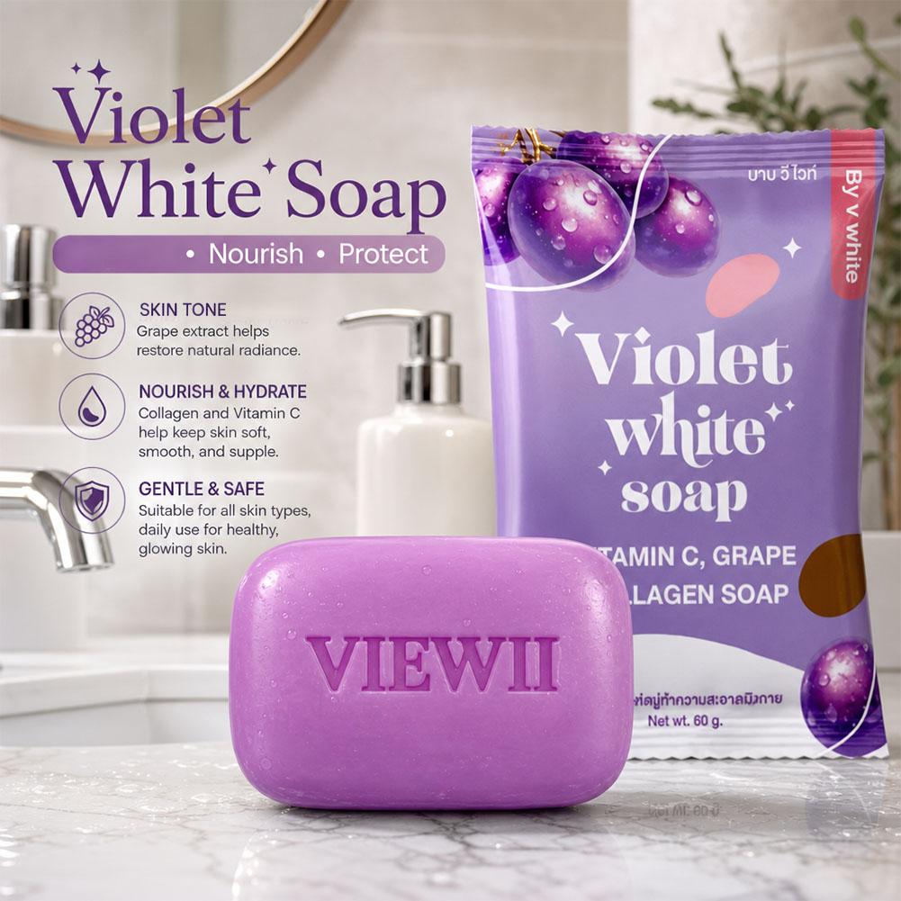 Castor Oil Soap - 石鹸、バイオレットサリチル酸、ディープクレンジング、リフレッシュ、オイルコントロール、角質除去、肌の色を明るくする、手作り石鹸、本物