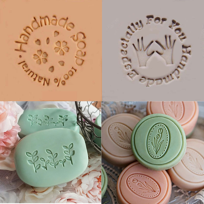 Soap Making Diy Kit - パーソナライズされたカスタムソープスタンプ型、DIY用シーリングシール、手作り石鹸作り用品、ツールキット、花英語文字セリ