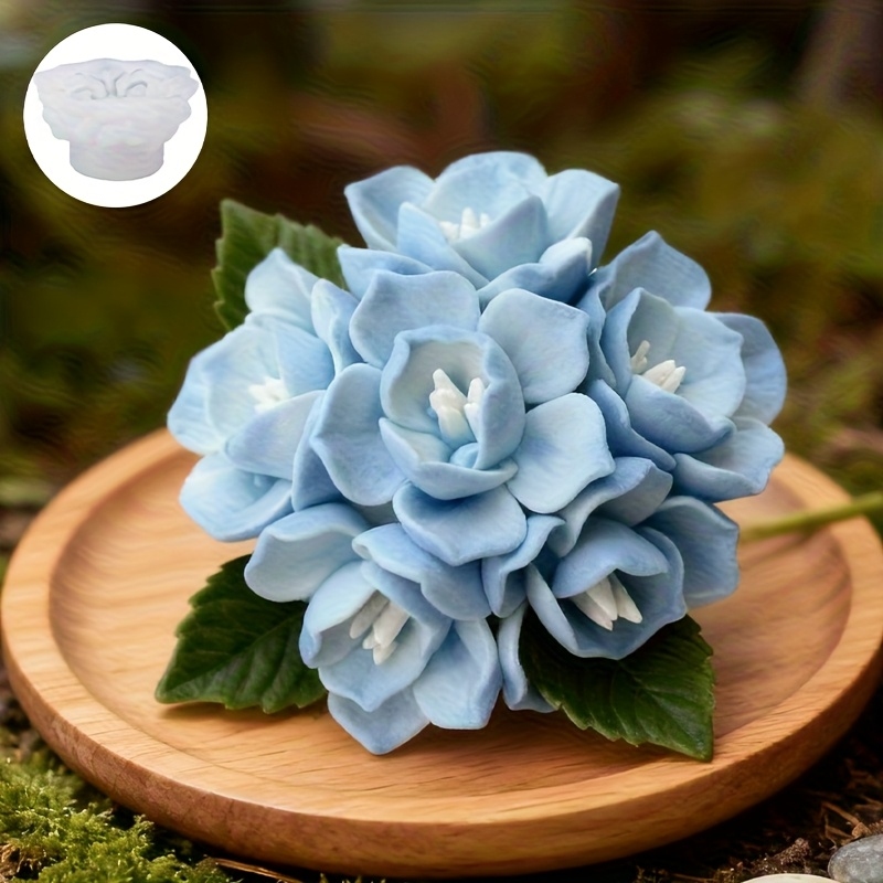 Soap Making Vendors - 1つのアジサイの花型シリコンモールド、キャンドル、石鹸、樹脂工芸品の作成に適しており、春の装飾、バレンタインデーなどにも適しています。