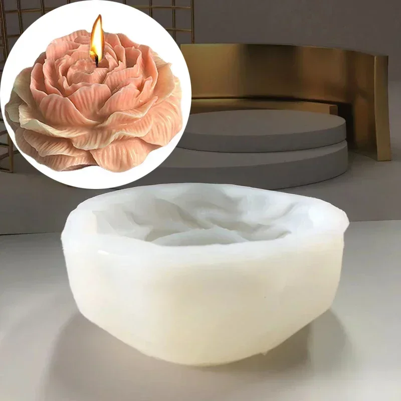 Soap Making Diy Kit - 特大3Dフラワーキャンドルシリコンモールド DIY ピオニーアロマプラスターレジン製作ツール 手作り石鹸 チョコレートケーキベーキングキット