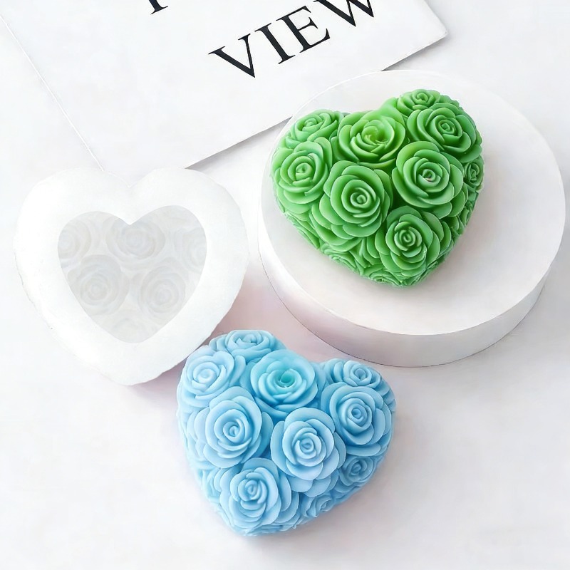 Soap Making Diy Kit - DIY ラブローズフラワー バレンタインデー キャンドル型 手作り石鹸 キャンドル作り材料