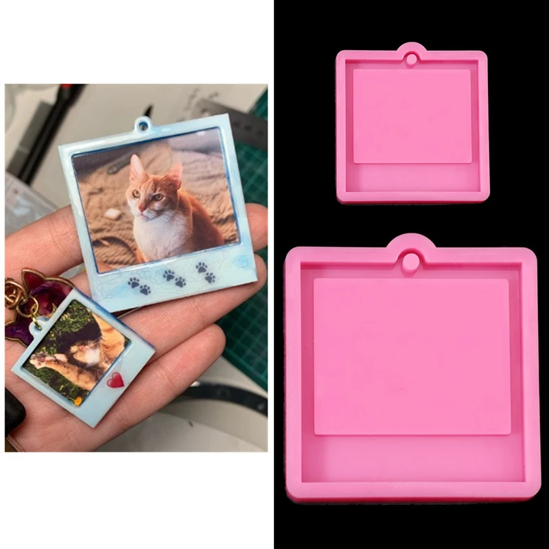 Soap Making Vendors - フォトフレームエポキシ樹脂キーホルダー型猫犬タグペンダントシリコーン型 DIY 鋳造工芸品ジュエリーメイキングアクセサリー