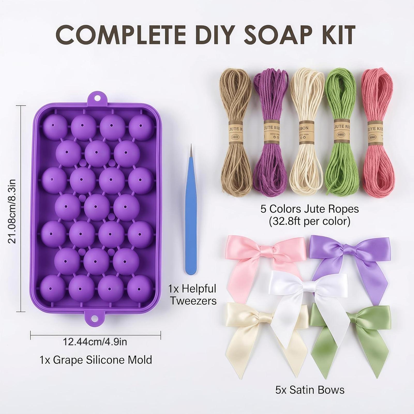 DIY石鹸作りキット グレープソープモールド 簡単リリース  - Soap Making Diy Kit のレビューと価格