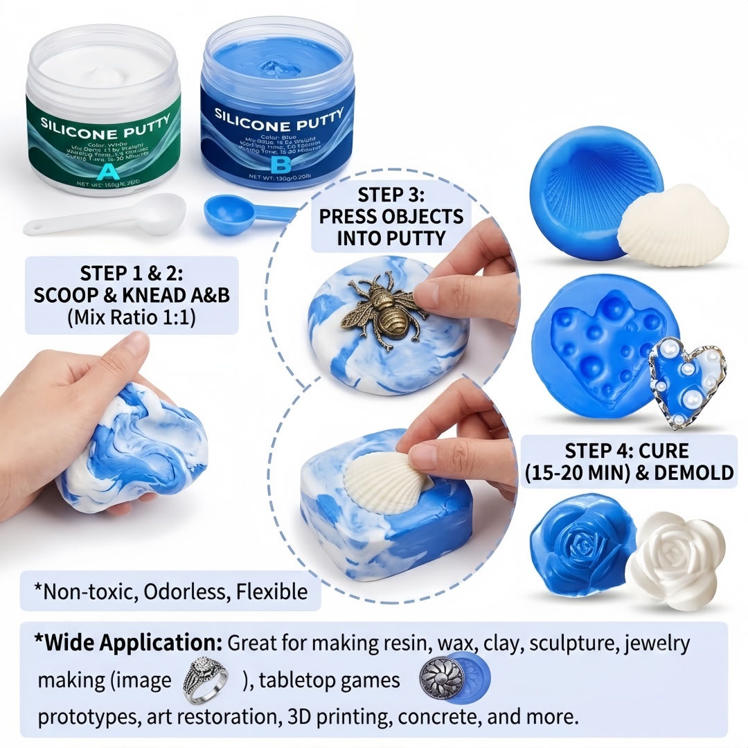 シリコーンパテ型作成用品 石膏キャンドル石鹸型用に簡単に成形 - Soap Making Vendors のレビューと価格