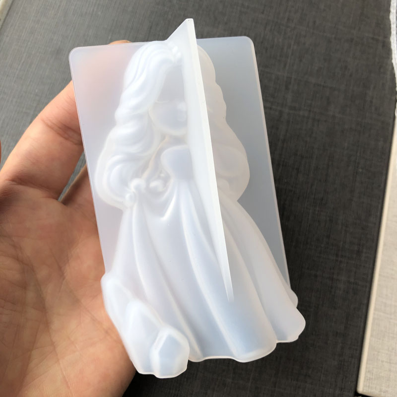 3D かわいいプリンセスシリコーンキャンドルモールド天使の女 - Soap Making Vendors のレビューと価格