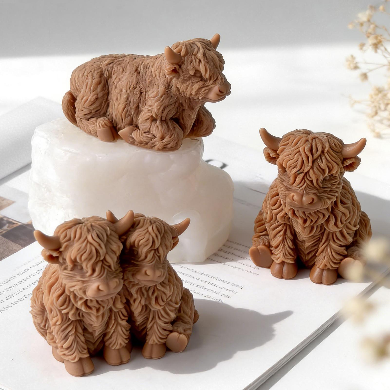 ハイランドカウシリコンモールド再利用可能な3Dかわいい動物鋳 - Soap Making For Beginners のレビューと価格