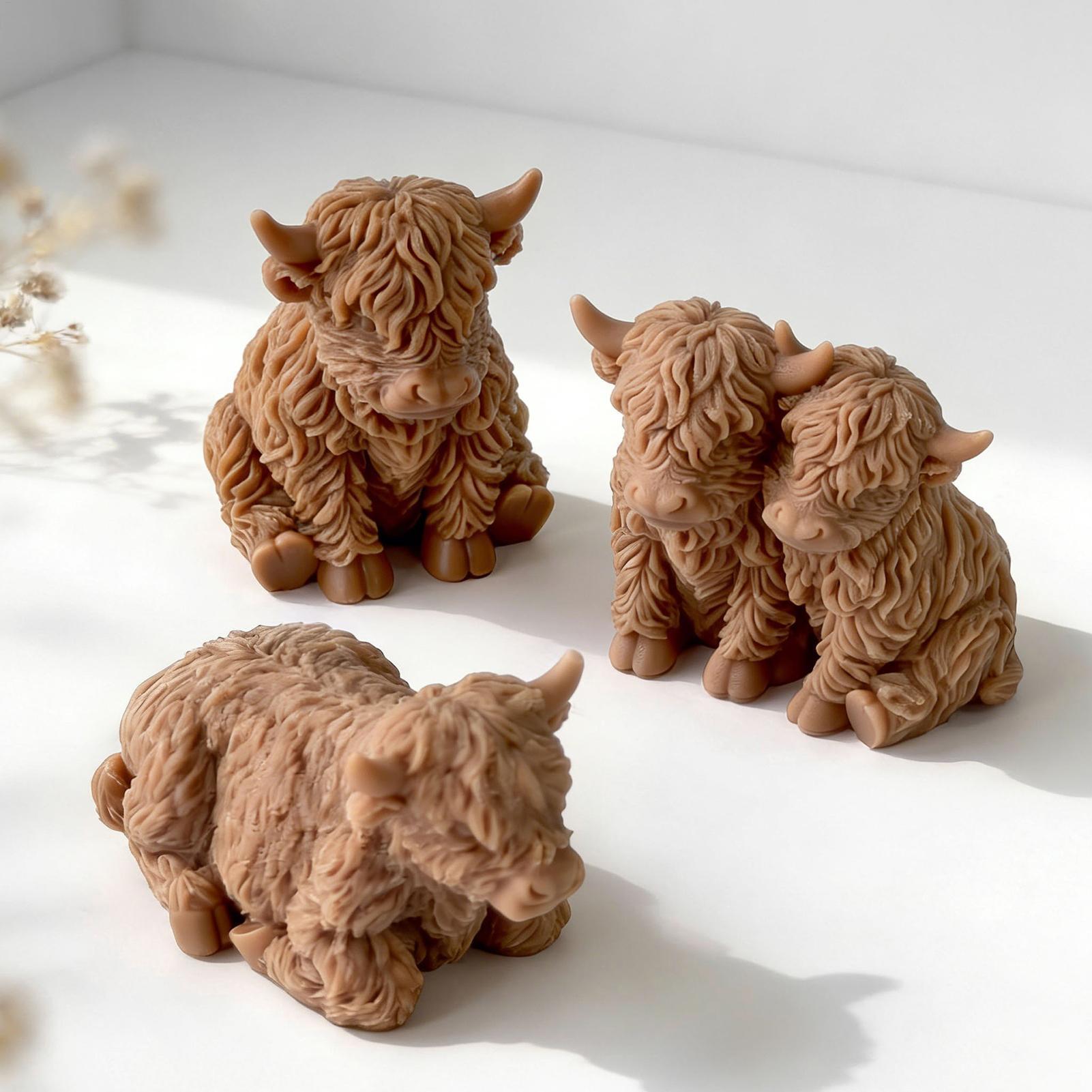 ハイランドカウシリコンモールド再利用可能な3Dかわいい動物鋳 - Soap Making For Beginners のレビューと価格