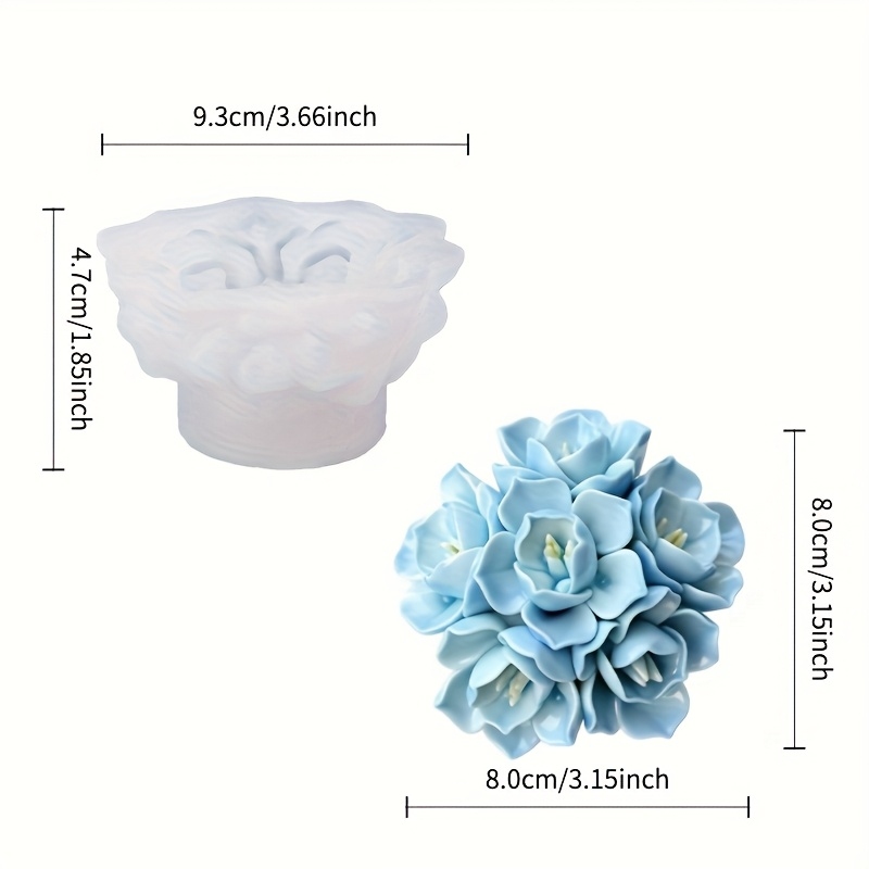 1つのアジサイの花型シリコンモールド、キャンドル、石鹸、樹脂 - Soap Making Vendors のレビューと価格