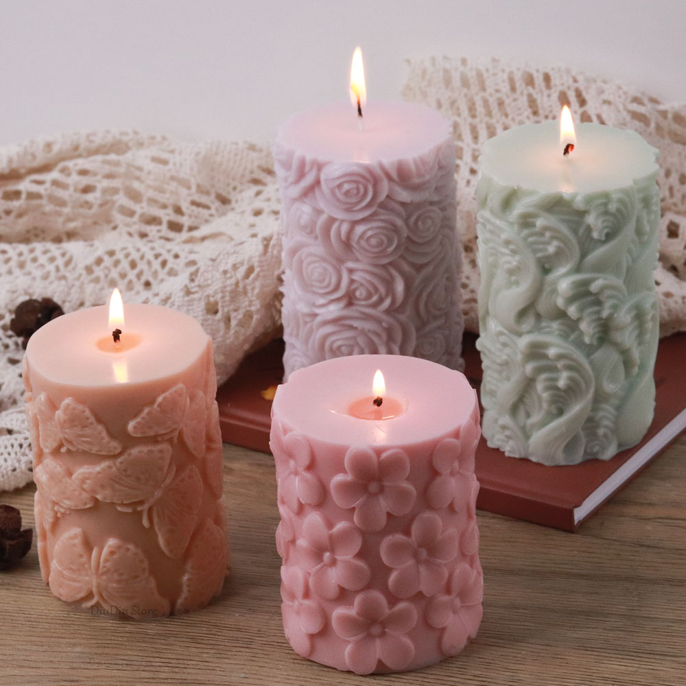 花蝶柱状シリコーンキャンドルモールド DIY 波石鹸樹脂石膏 - Soap Making For Beginners のレビューと価格