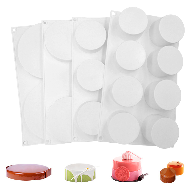 円筒形フレンチムースケーキ型シリコーンチョコレート型食品グレ - Soap Making Vendors のレビューと価格