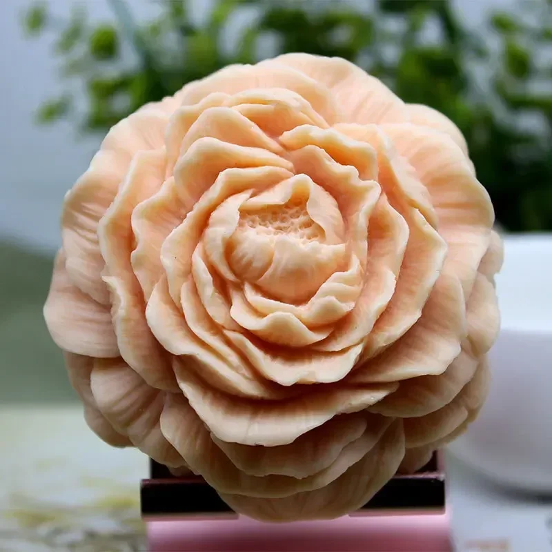 特大3Dフラワーキャンドルシリコンモールド DIY ピオニー - Soap Making Diy Kit のレビューと価格