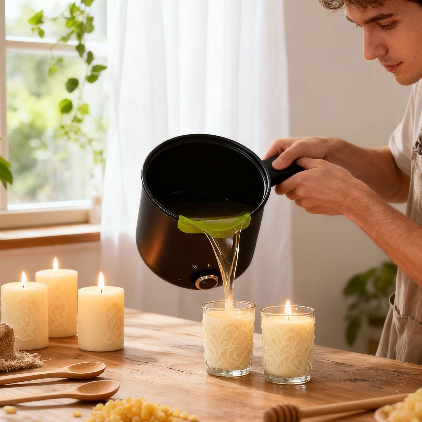 キャンドルワックス溶解ポット 1.5L 大型ステンレス製電気 - Soap Making Diy Kit のレビューと価格