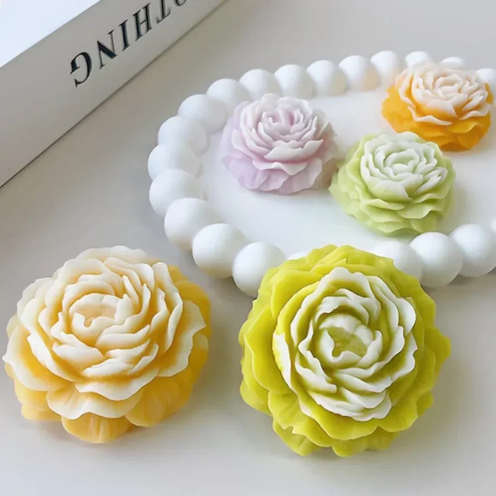 3D 牡丹キャンドルシリコーン型 DIY レリーフフラワーソ - Soap Making For Beginners のレビューと価格