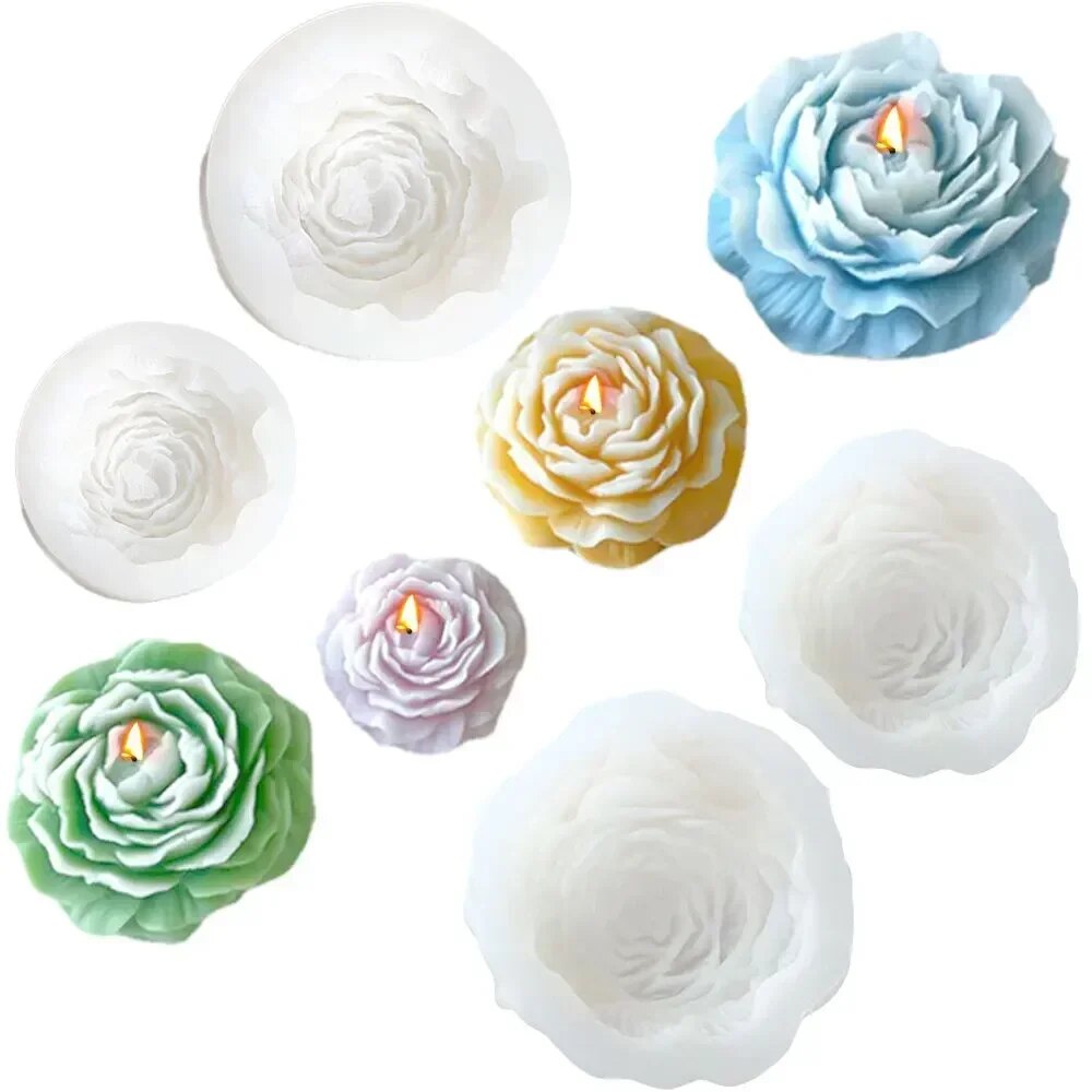 3D 牡丹キャンドルシリコーン型 DIY レリーフフラワーソ - Soap Making For Beginners のレビューと価格