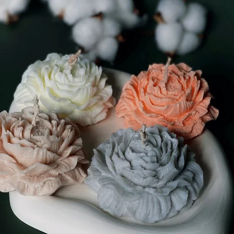 3D 牡丹キャンドルシリコーン型 DIY レリーフフラワーソ - Soap Making For Beginners のレビューと価格