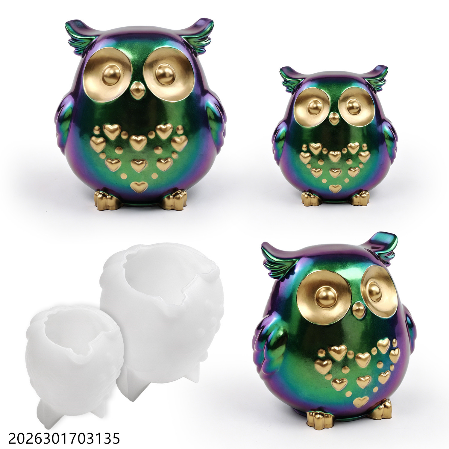 フクロウシリコンモールド 3D鳥型セット DIYエポキシ樹脂 - Soap Making Vendors のレビューと価格