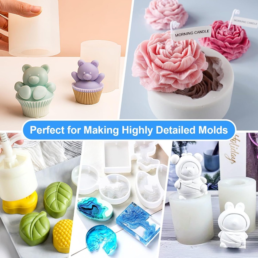 シリコンモールド作成キット、38.8オンス 15A弾性液体シ - Soap Making Vendors のレビューと価格